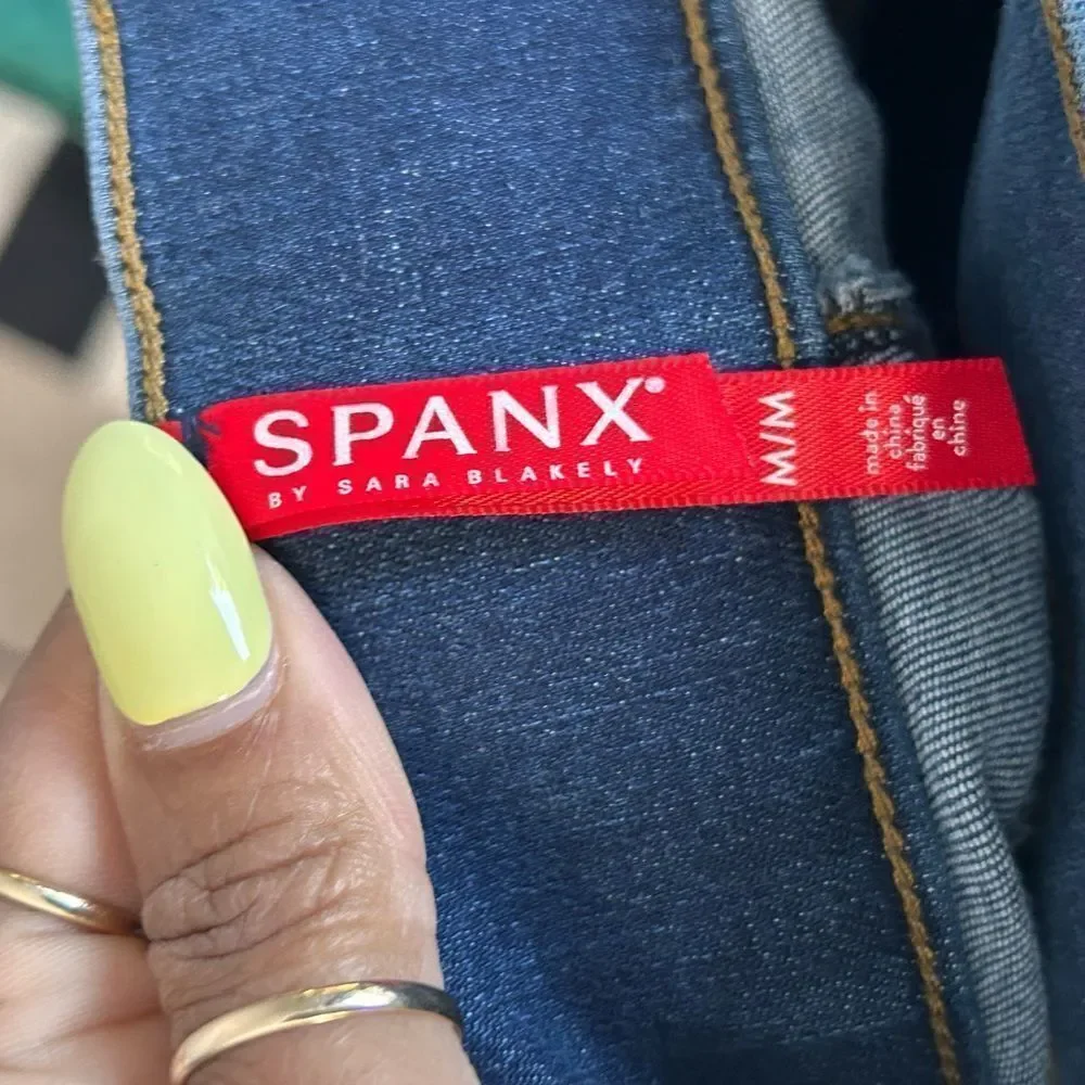 SPANX Distressed Denim Skinny Jean Leggings